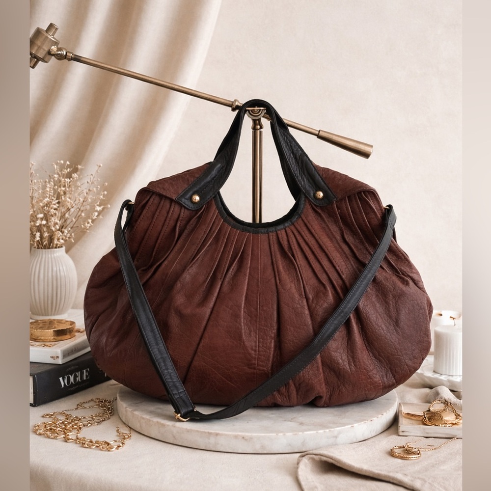 SCHULER & SONS for ANTHROPOLOGIE || Leather Hobo Bag.